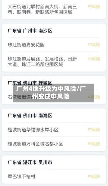 广州4地升级为中风险/广州变成中风险-第3张图片